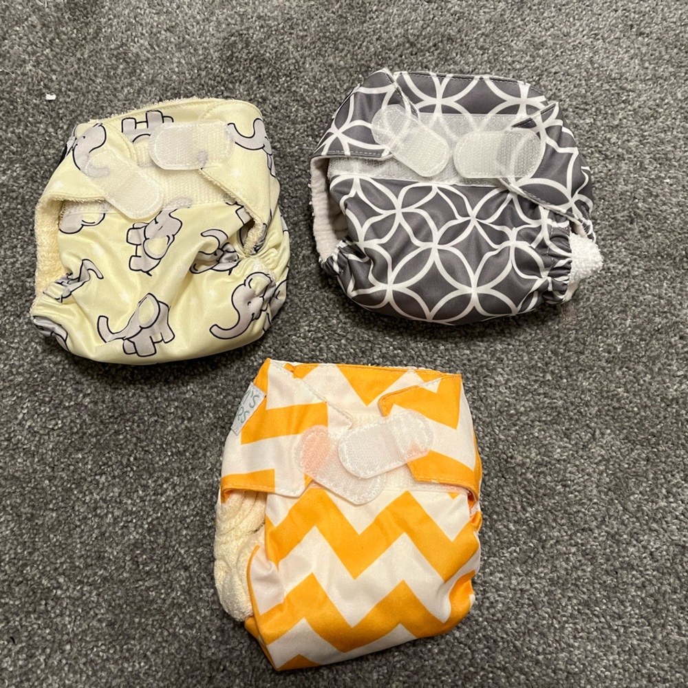 Newborn Cloth Diaper Bundle - Imagine & Nicki’s Diapers AIO, Never Used